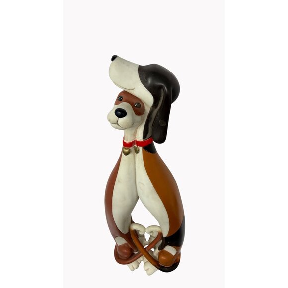 Hot Dogs A3693 12in The Snuggle Ella Louis Border Dachshund Resin Figurine - Picture 2 of 7